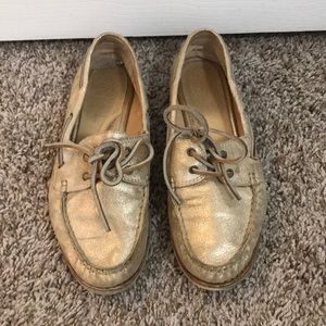 Gold Frye Boat shoes